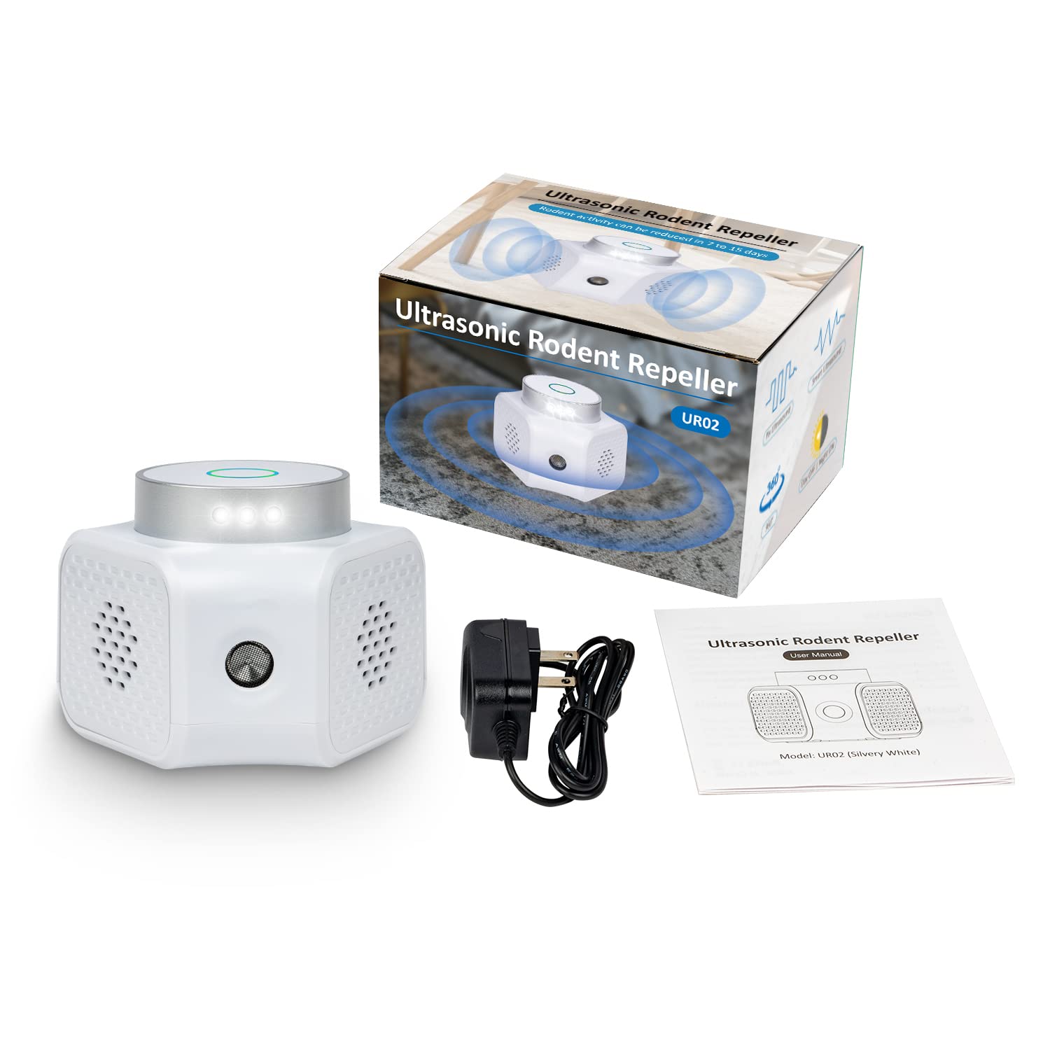 Ultrasonic Pest Repellent Indoor Plug in - Rodent & Mice Repellent Electronic Pest Control for Roach Mosquito Spider Bug