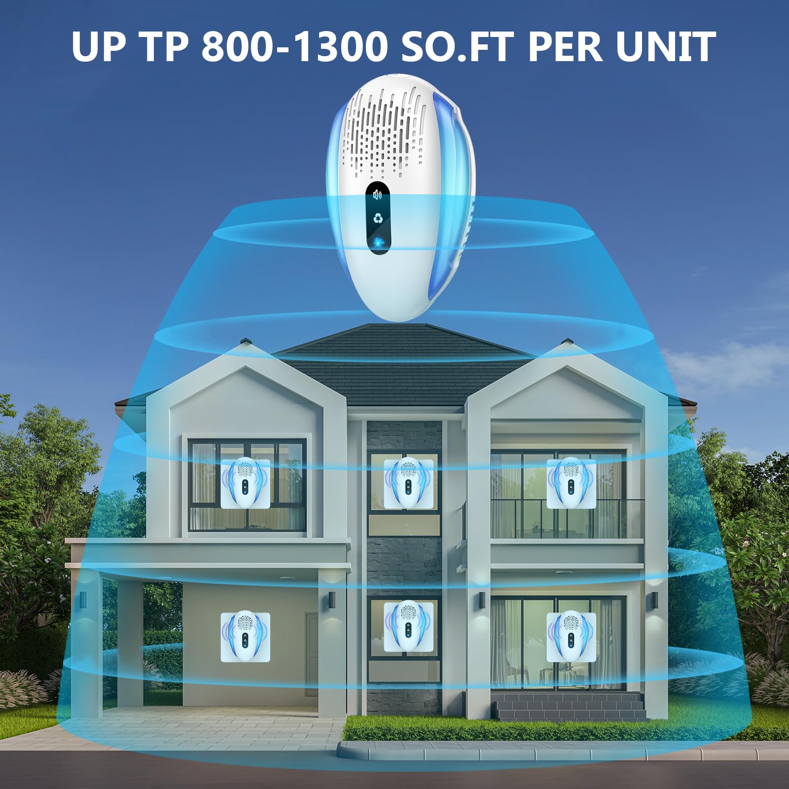 2025 Upgraded Ultrasonic Repeller & Insect Indoor Repeller,Ultrasonic and Repellent for Mouse,Roach,Rodent, Bugs,Mosquito,Mice,Ant, Spider,3 Mode Switching,2 Packs