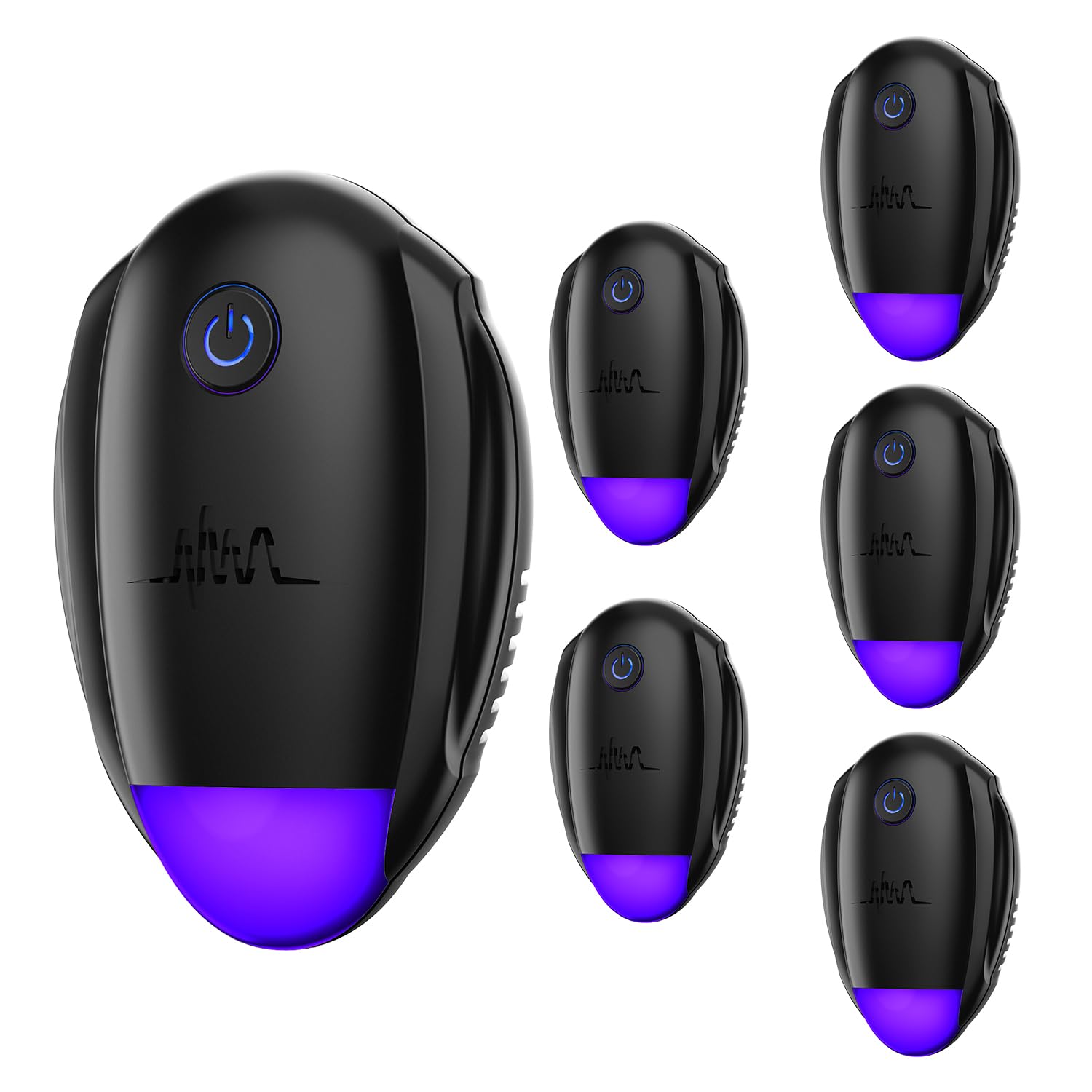 Upgraded Ultrasonic Repellent 6 Packs - Indoor Ultrasonic Repeller for Bugs,Mosquito,Roach, Ant, Rodent, Mouse, Spider for House, Office, Garage, Supermarket, Electronic Plug in Pest Control (Black)