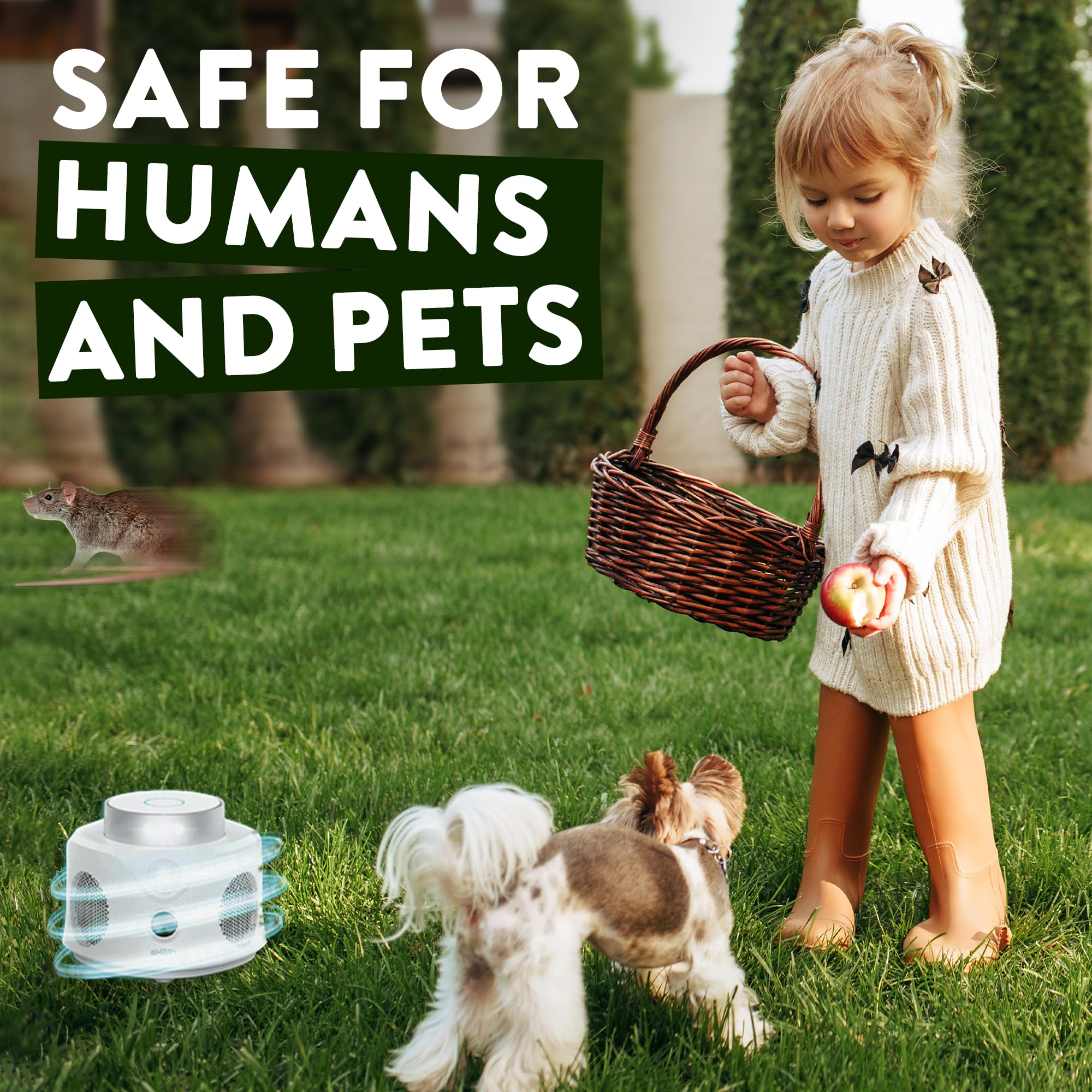 Ultrasonic Rodent Repellent - Indoor Solution for Unwanted Pests - No Harmful Chemicals, 360° Coverage, 9 Strobes