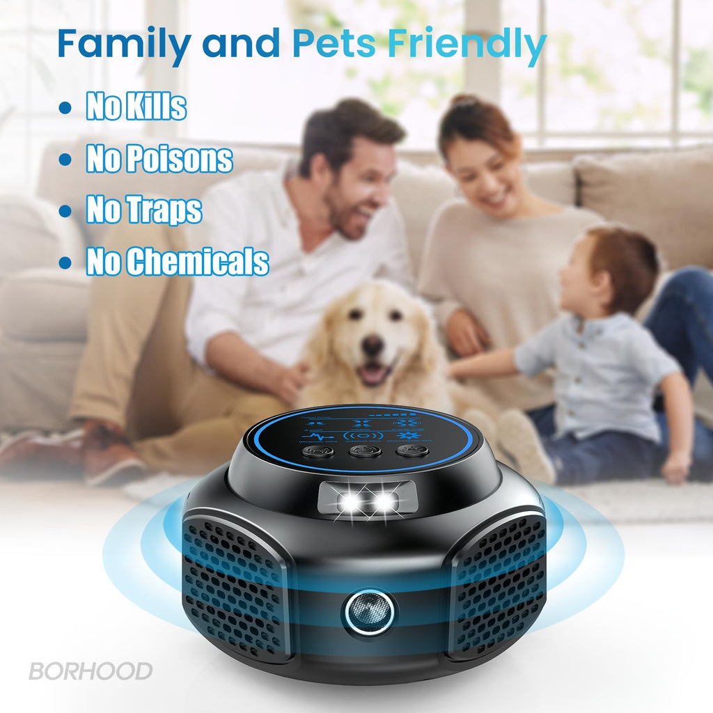 2 Pack Ultrasonic Pest Repellent Plug in, Indoor Electronic Deterrent for Mouse,Mice,Rat,Squirrel,Roach,Ant, Spider,Rodent Control for Kitchen,Garage, Attic, Home