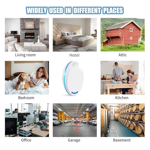 Mouse Mice Repeller Indoor, 4 PCS Rodent Rat Repellent, Ultrasonic Pest Mouse Repeller, Spider Repellent Indoor, Pest Roach Repellent Ultrasonic Plug in, 4 inch