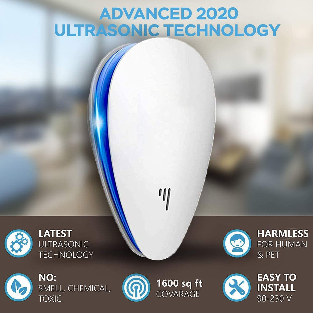 FSTER Ultrasonic Pest Control Repellent 6 Pack, 2024 Upgraded Version Insect Repeller, Electronic Indoor Plug in for Mosquito, Spider, Mice, Ant, Insects, Roaches, Rodent