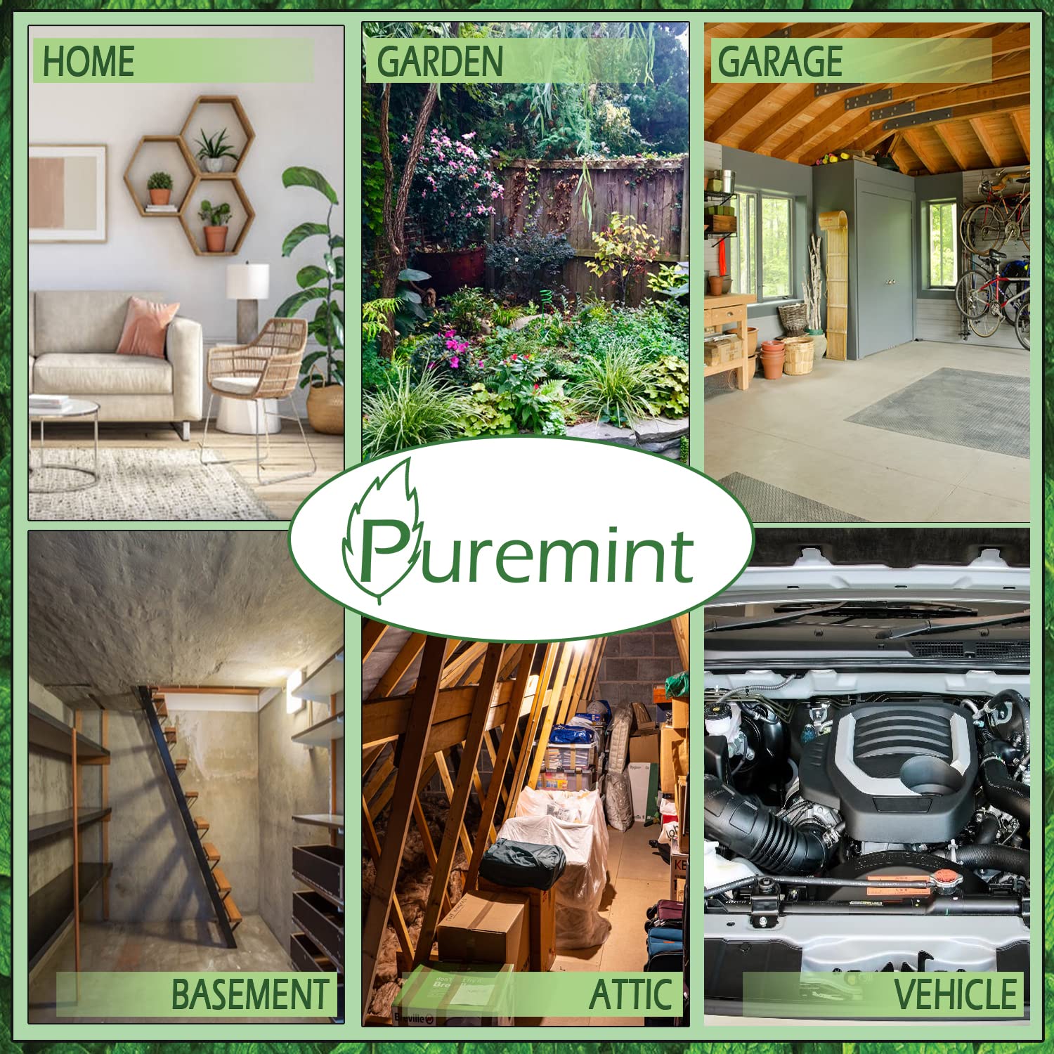 Puremint Rodent Repellent, Natural 5% Peppermint Oil Spray for Mice, Rats, Chipmunks and Rodents, Indoor and Outdoor, House and Car Engine Use, 128 fl oz Gallon